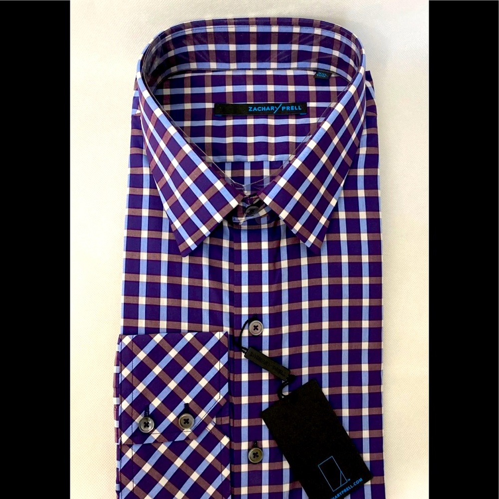 New Zachary Prell Plaid Men Shirt XXL